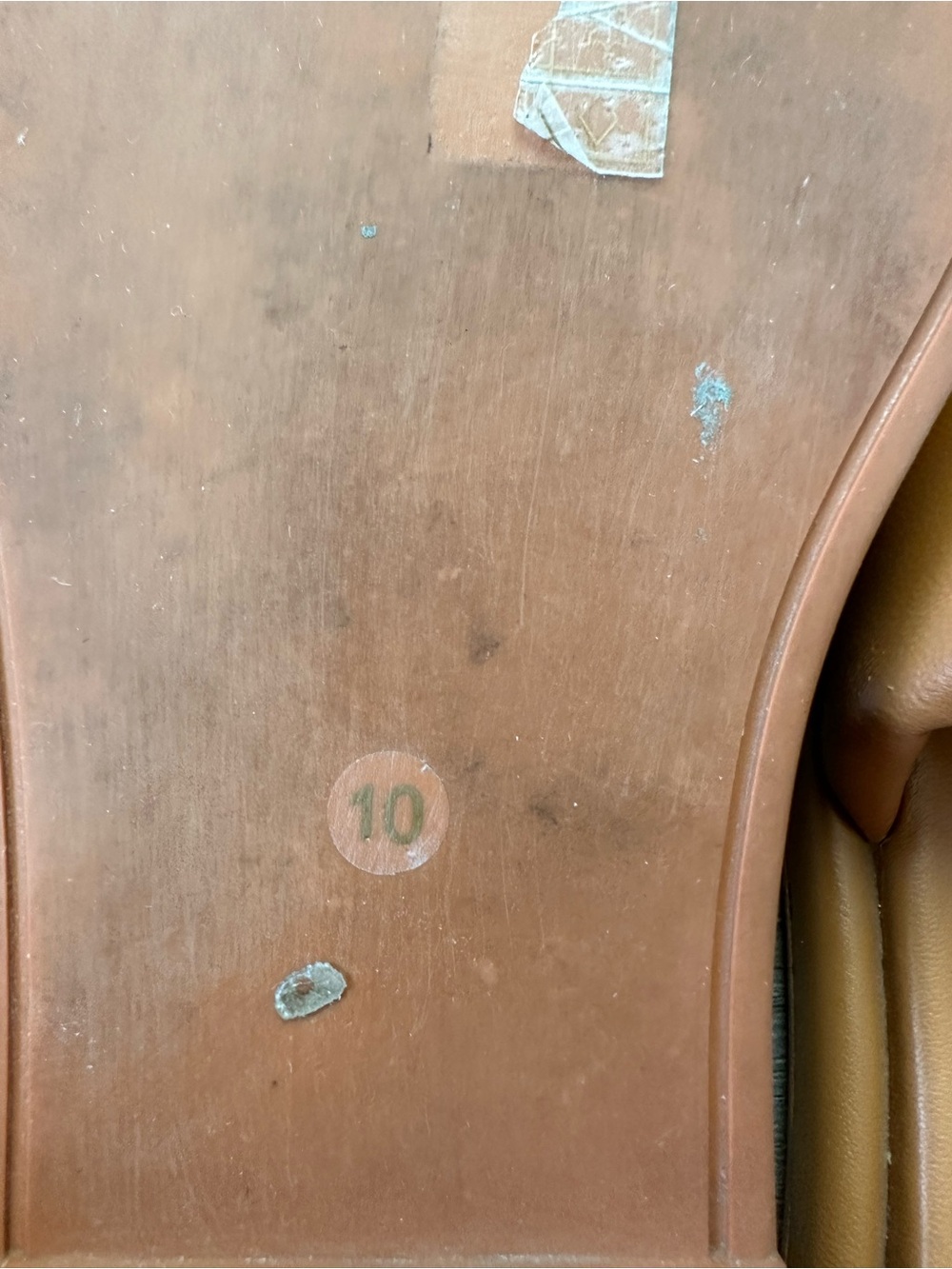 Tory Burch Tan Leather Logo Slide Sandals - Picture 8 of 9